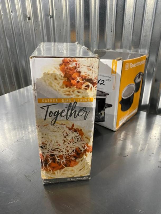 NEW! Toastmaster Commercial Black 1.5 Qt. Slow Cooker! With Toastmaster Countertop Single Burner! 2X Your Bid! - Image 2 of 11