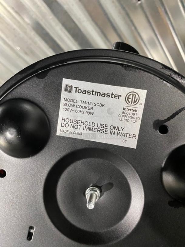 NEW! Toastmaster Commercial Black 1.5 Qt. Slow Cooker! With Toastmaster Countertop Single Burner! 2X Your Bid! - Image 9 of 11