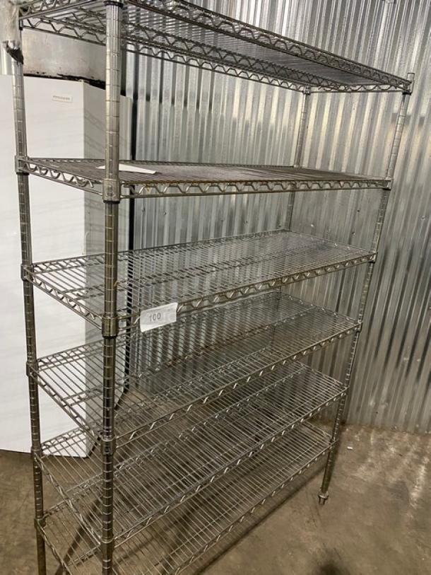 Commercial Chrome Plated Heavy Duty 6-Tier Storage Rack! On Casters! - Image 7 of 7