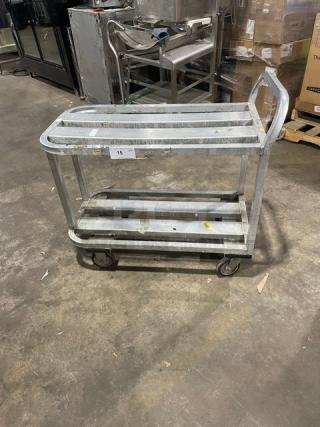 Commercial Heavy-Duty Equipment/Utility Pushcart! With Single Undershelf! On Casters!