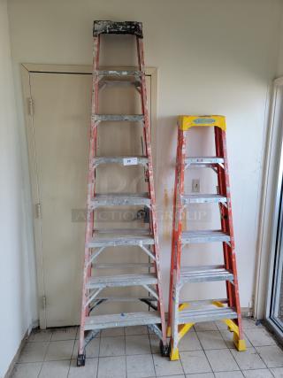 Werner (1) 8' (1) 6' 300lb non-conductive fiberglass ladder
