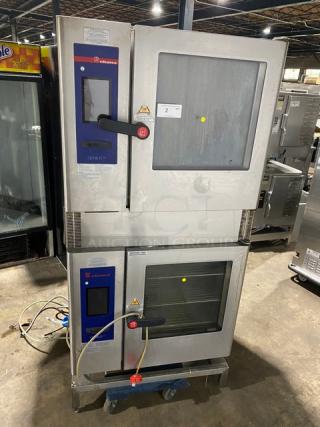 Eloma! 2018! Late Model! Genius MT Series Commercial Stainless Steel Natural Gas/LP Powered Double Stacked Combi Oven! With Digital Touch Controls! Model: Genius MT 6-11 SN: ELN139147/ELN136761! On Legs! 2X Your Bid Makes One Unit!