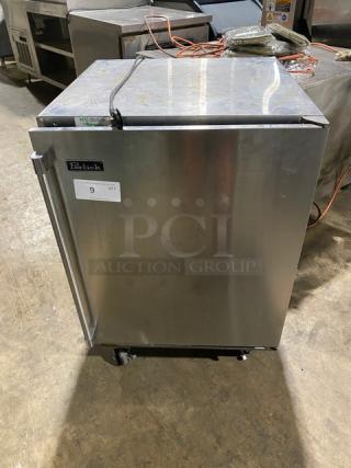 Perlick Commercial Stainless Steel Solid Single Door Reach In Undercounter Freezer! Model: HB24FS-O SN: 1904090989B! 115V 1 Phase! On Casters!