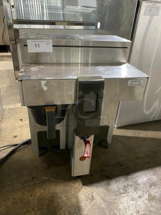 Fetco! 2022! Late Model! XTS Series Commercial Stainless Steel Electric Powered Countertop Automatic Double Coffee Brewer! With Hot Water Dispenser! Model: CBS-2132-XTS SN: 21325224229415! 200-240V 1 Phase! On Legs! - Item #1184063