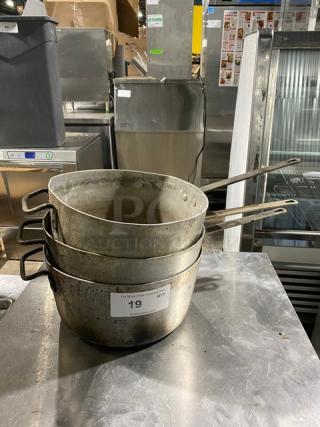 Lot Of Commercial Heavy-Duty Saucepans! ALL ONE MONEY!