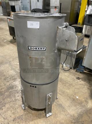 Hobart Commercial Heavy Duty Electric Powered 60 Lb. Potato Peeler! With Stand! Model: 6460C SN: 27-1165-640! 115V 1 Phase!