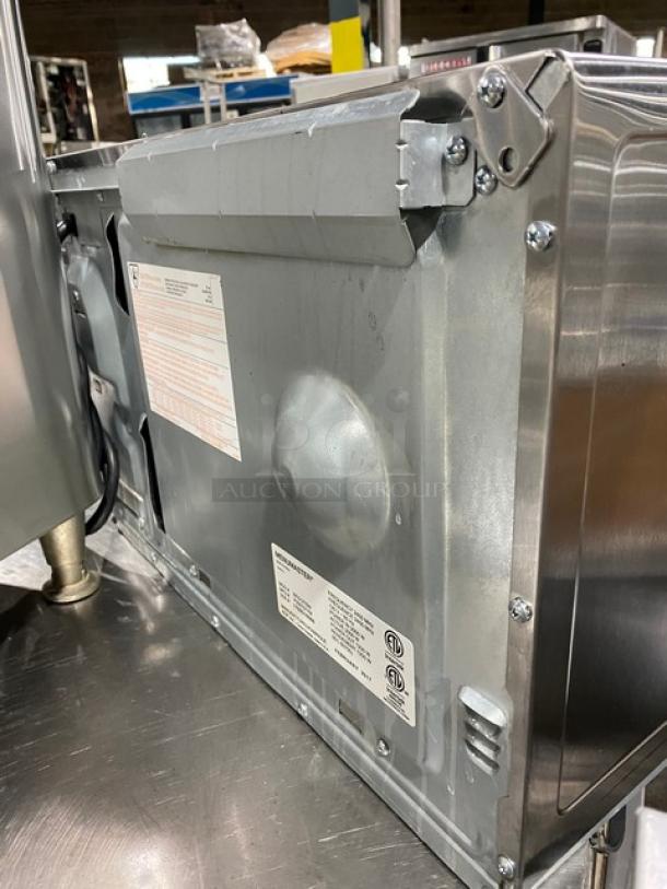 Menumaster Commercial Stainless STeel Electric Powered Countertop Microwave Oven! With Digital Push Controls! Model: RFS12TSW SN: 1702510066! 120V! - Image 4 of 8