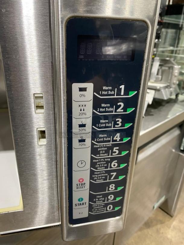Menumaster Commercial Stainless STeel Electric Powered Countertop Microwave Oven! With Digital Push Controls! Model: RFS12TSW SN: 1702510066! 120V! - Image 7 of 8
