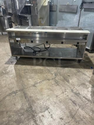 Randell Commercial Stainless Steel Electric Powered 5-Well Hot Food/Steam Table! With Individual Controls! With Full Length Cutting Board! Model: 3615 SN: J135799-1-1! 208/240V! On Casters!