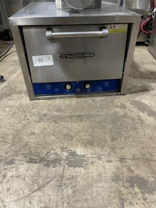 Bakers Pride Commercial Stainless Steel Electric Powered Countertop Double Deck Single Chamber Pizza/Deck Oven! Model: P18S SN: 560031609001! 120V 1 Phase! - Item #1184141