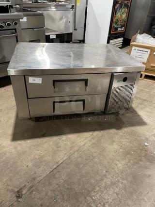 Commercial Stainless Steel 2 Drawer Chef Base! On Casters!