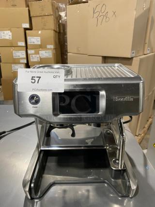 NEW! Scratch-N-Dent! Breville Commercial Stainless Steel Electric Powered Countertop Automatic Espresso Machine! Model: BES880 BSS/D SN: A1BUAESA231503482! 120V 1 Phase!