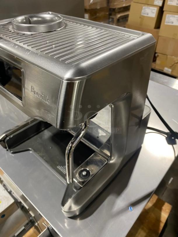 NEW! Scratch-N-Dent! Breville Commercial Stainless Steel Electric Powered Countertop Automatic Espresso Machine! Model: BES880 BSS/D SN: A1BUAESA231503482! 120V 1 Phase! - Image 2 of 9
