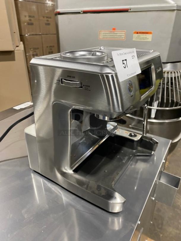 NEW! Scratch-N-Dent! Breville Commercial Stainless Steel Electric Powered Countertop Automatic Espresso Machine! Model: BES880 BSS/D SN: A1BUAESA231503482! 120V 1 Phase! - Image 3 of 9