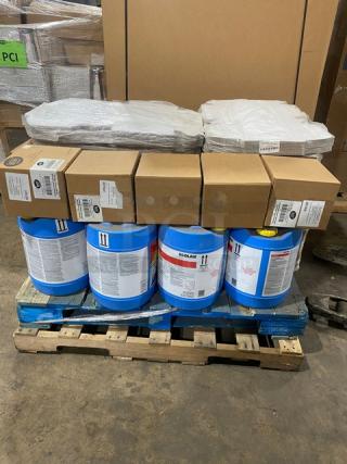 BRAND NEW! MIXED PALLET! Tablecraft Commercial Clear High Density 12 Oz. Wide Mouth Squeeze Bottles! Model: 11253CHD01! With R3 Redistribution Commercial White 10”x10”x5” Cake/Bakery Boxes! Model: J27B03! With EcoLab Vortexx Commercial 4 Gal. Acid Liquid Sanitizer! Model: 6300862! With Cal-Mil Sierra Series Commercial Clear Pastry Drawer! 15X Your Bid!