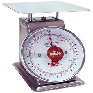 BRAND NEW! Update International Commercial Stainless Steel 40 Lb. Countertop Scale! With 8" Analog Dial! Model: UPS-840!