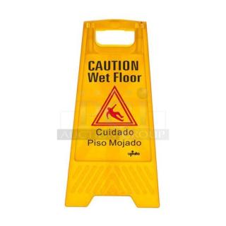 BRAND NEW! Update International Commercial Yellow 24”-Fold-Out Style Caution/Wet Floor Signs! Model: WFS-25! 14X Your Bid!