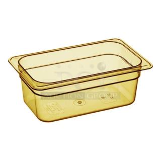 BRAND NEW! Cambro Commercial Amber ¼-Size 4" Deep High-Heat Food Pans! Model: 44HP150! 6X Your Bid!