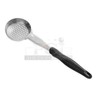 BRAND NEW! Vollrath Jacob’s Pride Series Commercial Stainless Steel 4 Oz. Round Perforated Portion Spoon/Spoodle! With Black Grip Handle! Model: 6432420! 6X Your Bid!