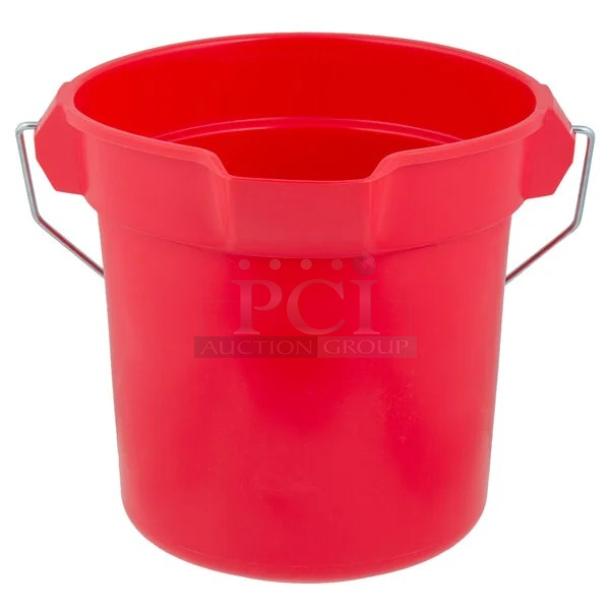 BRAND NEW! Rubbermaid BRUTE Series Commercial Red Round 10 Qt. Sanitizer Mop Bucket/Pail! Model: 1946205! 3X Your Bid! - Image 1 of 1