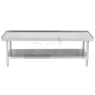 BRAND NEW! Advance Tabco Commercial Stainless Steel 72” Heavy Duty Equipment Stand! With Single Undershelf! Model: ES-306! On Legs!