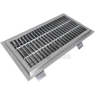 BRAND NEW! IN SHIPPING CRATE! IMC/Teddy Commercial Stainless Steel ASFT Anti-Spill Floor Trough! With Subway Grating! Model: ASFT-1224-SG!
