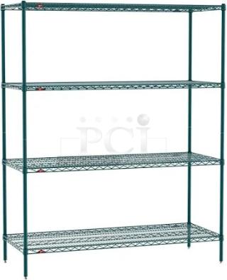 BRAND NEW! Metro Super Erecta Series Commercial Metroseal-3 Finished Heavy Duty Super Adjustable 4-Tier Wire Rack Storage Shelf! With 600 Lb. Capacity! Model: A1460NK3/74PK3!