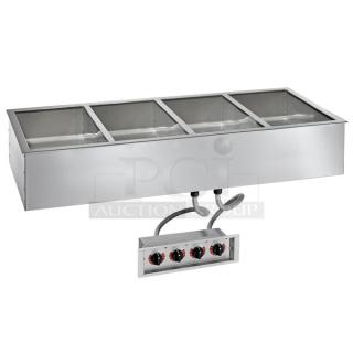 BRAND NEW! Alto-Shaam Commercial Stainless Steel Electric Powered 4-Pan Drop-In Hot Food Well! Accommodates 6" Deep Pans! Model: 400-HWI/D6! 208-240V 1 Phase!