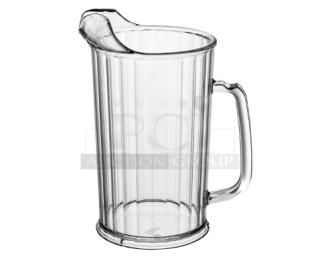 BRAND NEW! Cambro Camwear Series Commercial Clear 60 Oz. Serving Pitcher! Model: P60CW135! 6X Your Bid!