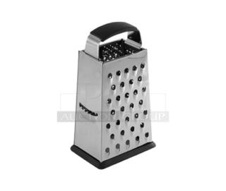 BRAND NEW! Tablecraft Commercial Stainless Steel 4-Sided Mini 6" Box Grater! With Non-Slip Black Grip Handle! Model: SG203BH! 3X Your Bid!