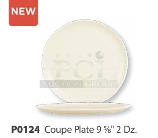 BRAND NEW! Arcoroc Intensity Collection Commercial Round Coupe Plates! 24 Per Case! Model: P0124! 3X Your Bid!