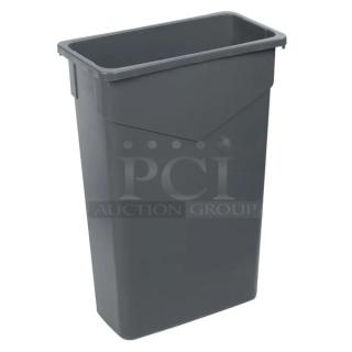 BRAND NEW! Carlisle TrimLine Series Commercial Grey Rectangular 23 Gal. Slim Waste Can/Trash Container! Model: 34202323! 5X Your Bid!
