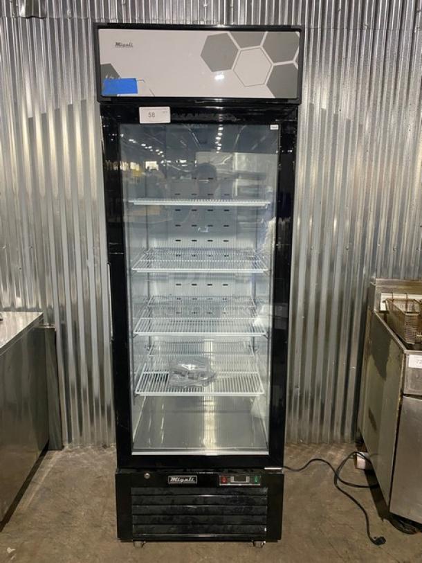 OUT OF THE BOX! Scratch-N-Dent! Migali! 2020! Late Model! Commerical Single Glass Swing Door Reach In Merchandiser Freezer! With Poly Coated Wire Racks! Model: C-23FM-HC SN: C-23FM-HC00320081500920015! 115V 1 Phase! - Image 2 of 11