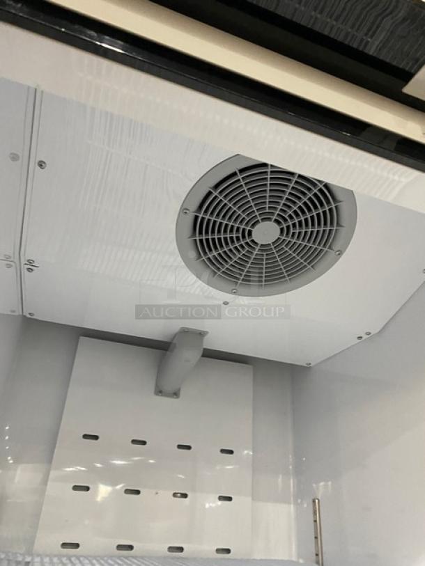 OUT OF THE BOX! Scratch-N-Dent! Migali! 2020! Late Model! Commerical Single Glass Swing Door Reach In Merchandiser Freezer! With Poly Coated Wire Racks! Model: C-23FM-HC SN: C-23FM-HC00320081500920015! 115V 1 Phase! - Image 8 of 11