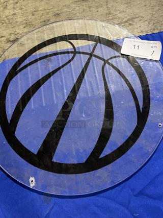 Clear Plexiglass Basketball Wall Hanging/LED Light Cover