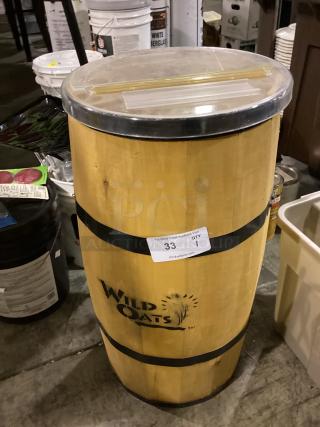 Wooden Merchant Display Barrel
