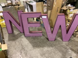 Large Neon Light box Letter 
Qty 3 
Your Bid x 3