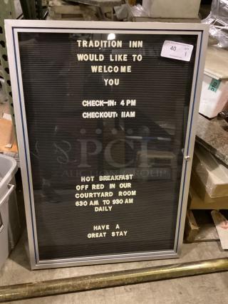 Locking Letter Board