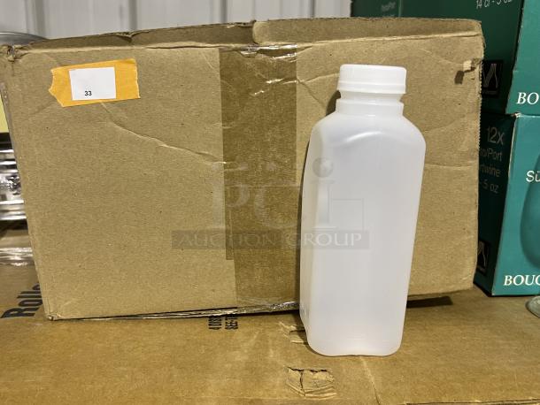 16 oz HDPE Plastic Sauce Bottles W/Caps 
33 Bottles Per case - Image 1 of 1