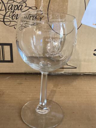 Libby Etched Red Wine Glasses 
Qty 36