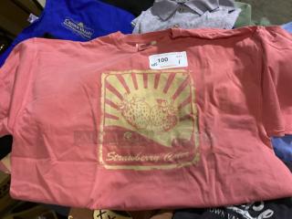 Crown Valley Brewing Strawberry Cider T-Shirt 
Size 2XL