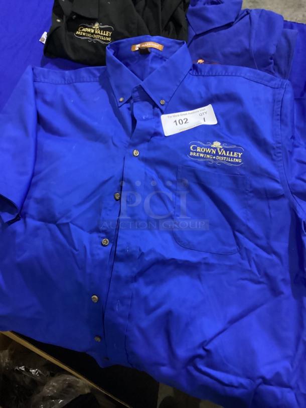 Crown Valley Brewing & Distilling Industrial Style Mens Button Down Shirt 
Size 2XL - Image 1 of 2