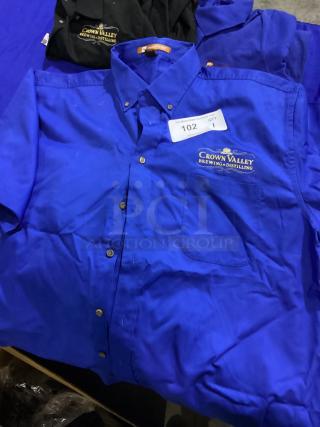 Crown Valley Brewing & Distilling Industrial Style Mens Button Down Shirt 
Size 2XL