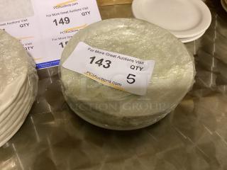 Porcelain Bread/Dessert Plate
Qty 5
Your Bid x 5