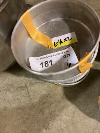 Aluminum 6-1/2 x 2” Cake Pan 
Qty 6
Your Bid x 6