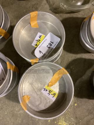 Aluminum 6-1/2 x 2” Cake Pan 
Qty 6 
Your Bid x 6