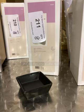 Small Black Square Ceramic Ramikn 
Qty 8 
Your Bid x 8