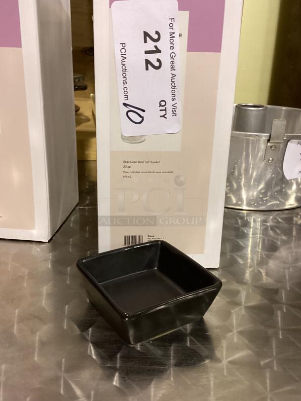 Small Black Square Ceramic Ramikin 
Qty 12
Your Bid x 12 - Image 1 of 1