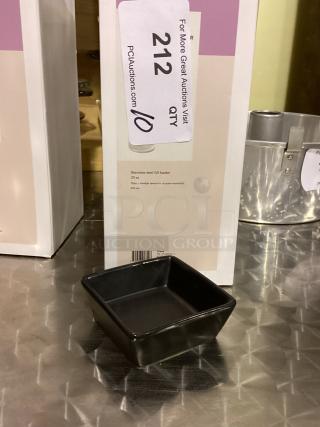 Small Black Square Ceramic Ramikin 
Qty 12
Your Bid x 12