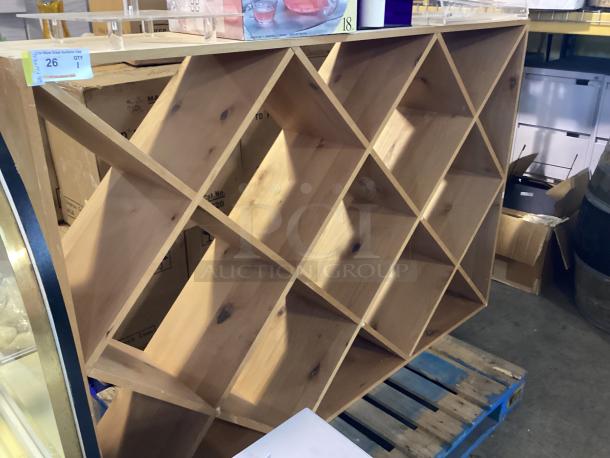 Large Heavy Wooden Wine Rack
71-½ x 14 x 48 - Image 2 of 4